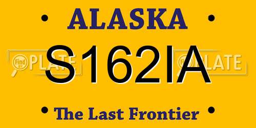 S162IA Alaska License Plate