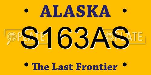 S163AS Alaska License Plate