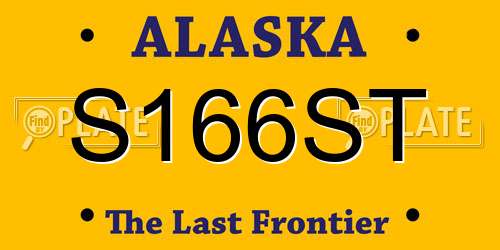S166ST Alaska License Plate