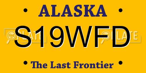 S19WFD Alaska License Plate