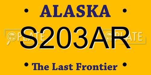 S203AR Alaska License Plate