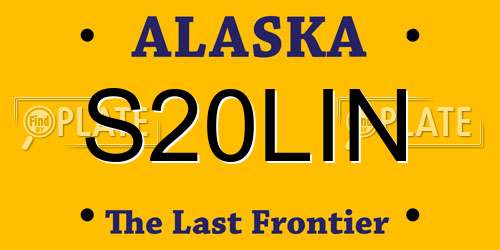 S20LIN Alaska License Plate