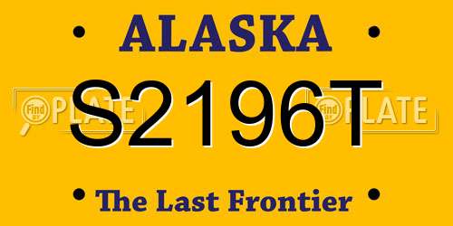 S2196T Alaska License Plate