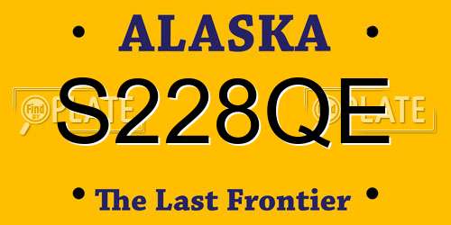 S228QE Alaska License Plate