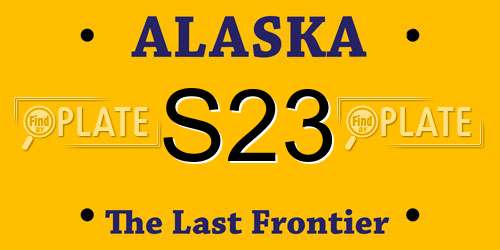 S23 Alaska License Plate