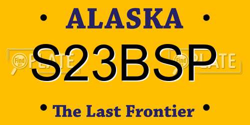 S23BSP Alaska License Plate
