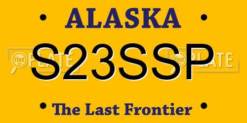 S23SSP Alaska License Plate