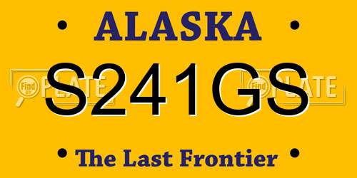S241GS Alaska License Plate