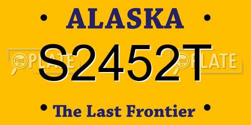 S2452T Alaska License Plate