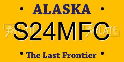 S24MFC Alaska License Plate