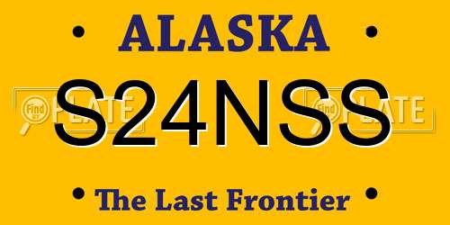 S24NSS Alaska License Plate