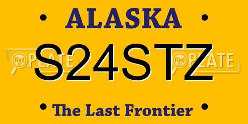 S24STZ Alaska License Plate