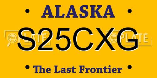 S25CXG Alaska License Plate