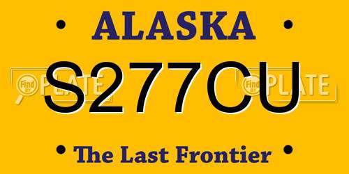 S277CU Alaska License Plate