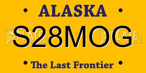 S28MOG Alaska License Plate