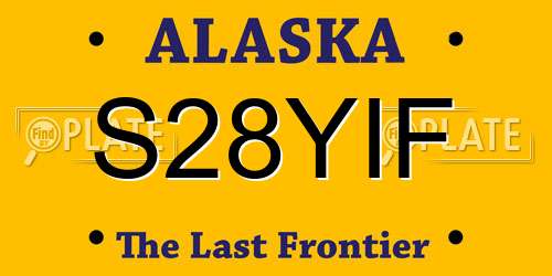 S28YIF Alaska License Plate