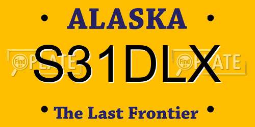 S31DLX Alaska License Plate
