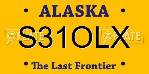 S31OLX Alaska License Plate
