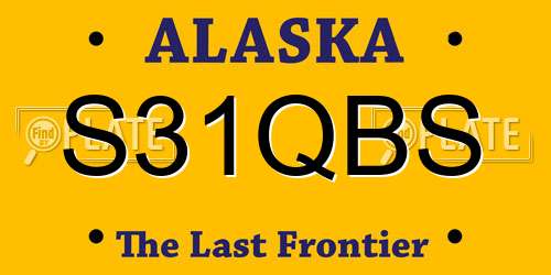 S31QBS Alaska License Plate