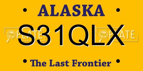 S31QLX Alaska License Plate
