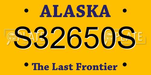 S32650S Alaska License Plate