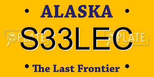 S33LEC Alaska License Plate