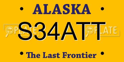 S34ATT Alaska License Plate