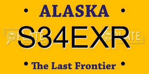 S34EXR Alaska License Plate