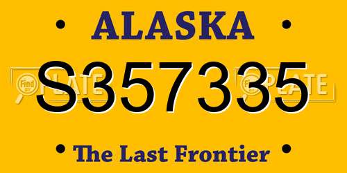 S357335 Alaska License Plate