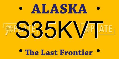 S35KVT Alaska License Plate