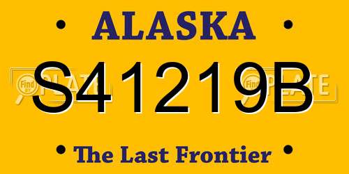 S41219B Alaska License Plate