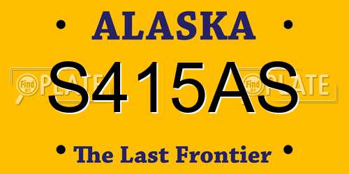 S415AS Alaska License Plate