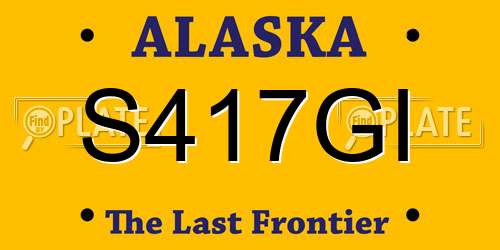 S417GI Alaska License Plate