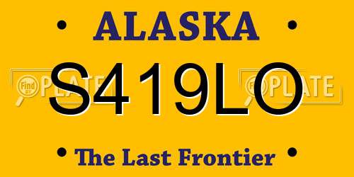 S419LO Alaska License Plate