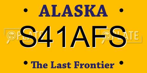 S41AFS Alaska License Plate