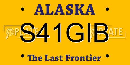 S41GIB Alaska License Plate