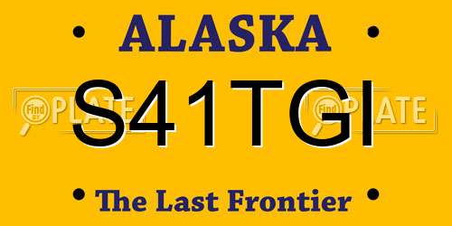 S41TGI Alaska License Plate