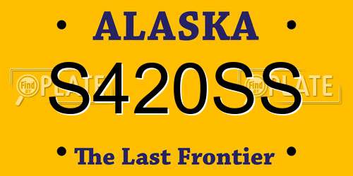 S420SS Alaska License Plate
