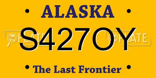 S427OY Alaska License Plate