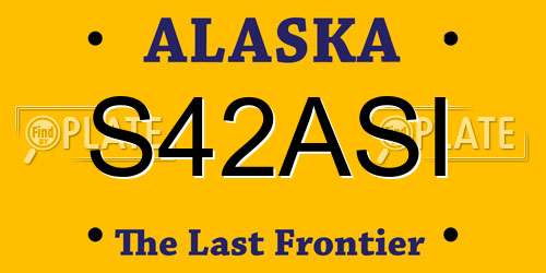 S42ASI Alaska License Plate