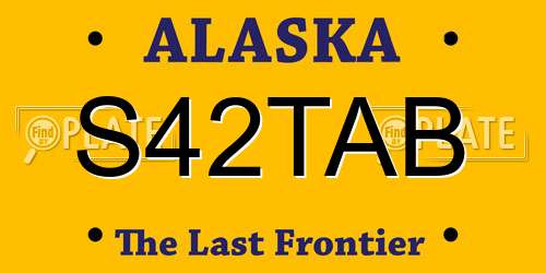 S42TAB Alaska License Plate