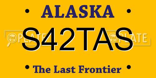 S42TAS Alaska License Plate