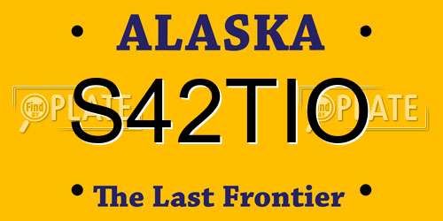 S42TIO Alaska License Plate