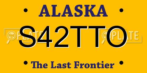 S42TTO Alaska License Plate