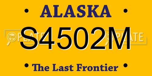 S4502M Alaska License Plate
