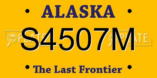 S4507M Alaska License Plate