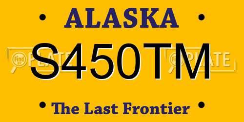 S450TM Alaska License Plate