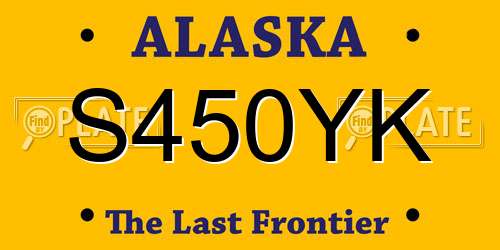 S450YK Alaska License Plate
