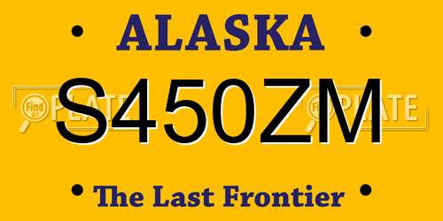 S450ZM Alaska License Plate