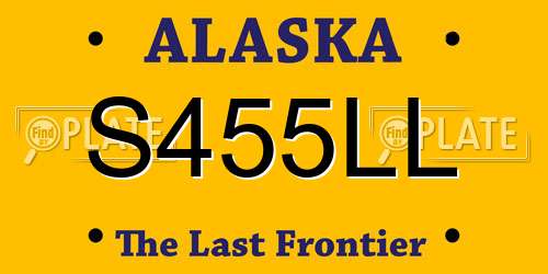 S455LL Alaska License Plate